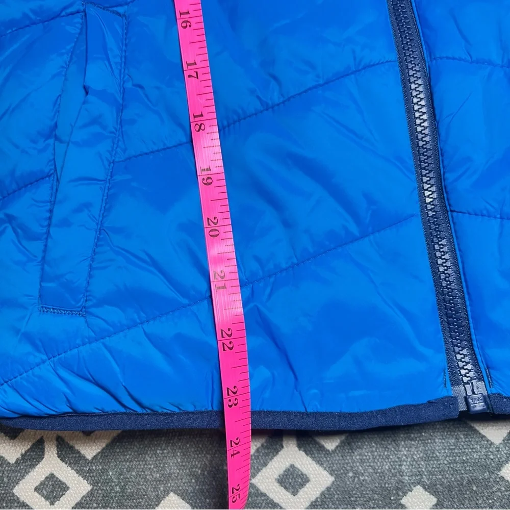 Eddie Bauer Navy and Royal Blue Hooded Puffer Jacket youth 14/16